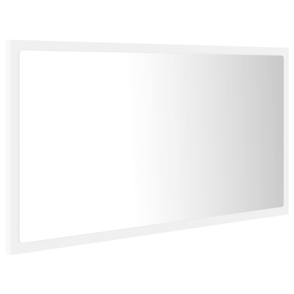 vidaXL Καθρέφτης Μπάνιου με LED Λευκός 80 x 8,5 x 37 εκ. Ακρυλικός