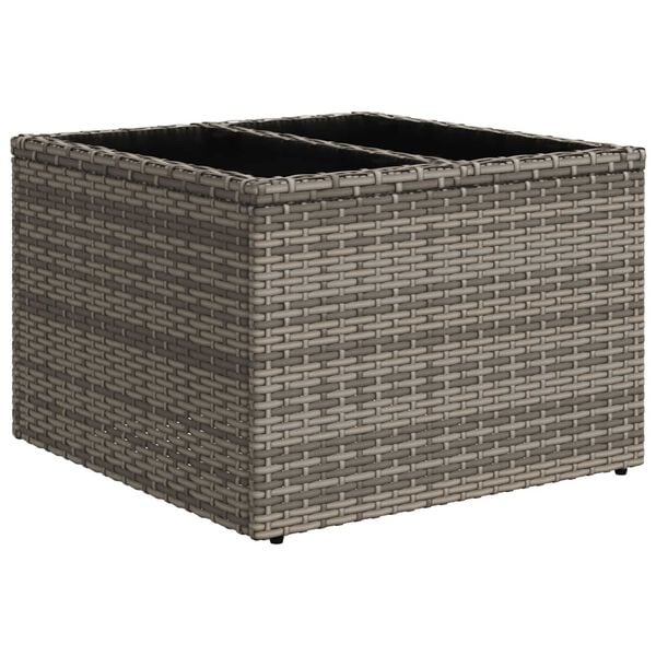 vidaXL Σετ Καναπέ Κήπου με μαξιλάρι 7 pcs Γκρι Πολυ ράταν