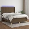 vidaXL &Kappa;&rho;&epsilon;&beta;ά&tau;&iota; Boxspring &mu;&epsilon; &Sigma;&tau;&rho;ώ&mu;&alpha; & LED &Sigma;&kappa;.&Kappa;&alpha;&phi;έ 140x190&epsilon;&kappa;. &Upsilon;&phi;&alpha;&sigma;&mu;ά&tau;&iota;&nu;&omicron;