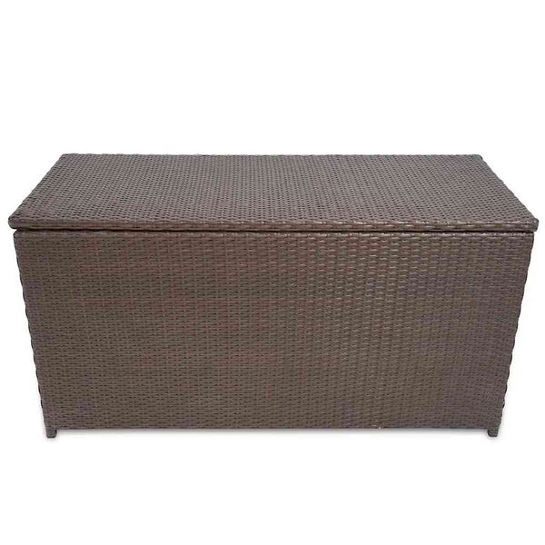 vidaXL Κουτί Αποθήκευσης Κήπου Καφέ 120x50x60 εκ. από Συνθετικό Ρατάν