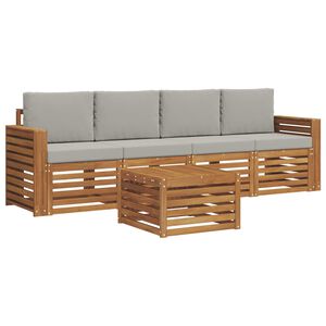 vidaXL &Sigma;&epsilon;&iota;&rho;ά &Kappa;&alpha;&nu;&alpha;&pi;έ &Epsilon;&xi;&omega;&tau;&epsilon;&rho;&iota;&kappa;&omicron;ύ 5 pcs &Phi;&upsilon;&sigma;&iota;&kappa;ό &kappa;&alpha;&iota; &Alpha;&nu;&omicron;&iota;&chi;&tau;ό &Gamma;&kappa;&rho;&iota;