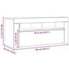 vidaXL Έπιπλο Τηλεόρασης με LED Sonoma Δρυς 90x35x40 εκ.