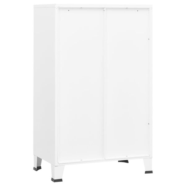 vidaXL Αρχειοθήκη Βιομηχανικού Στιλ Λευκή 70 x 40 x 115 εκ. Ατσάλινη