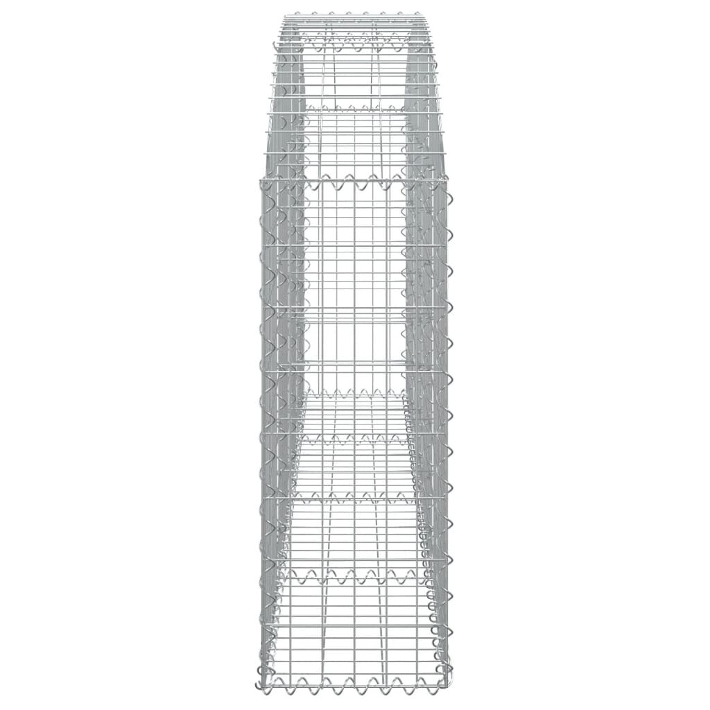 vidaXL Συρματοκιβώτιο Τοξωτό 200x30x80/100εκ. από Γαλβανισμένο Χάλυβα