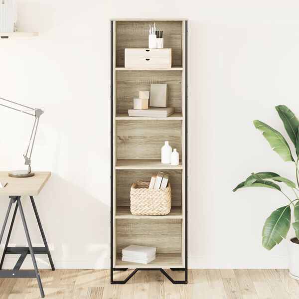vidaXL Βιβλιοθήκη Sonoma Δρυς 50x31x169 εκ. από Επεξεργασμένο Ξύλο