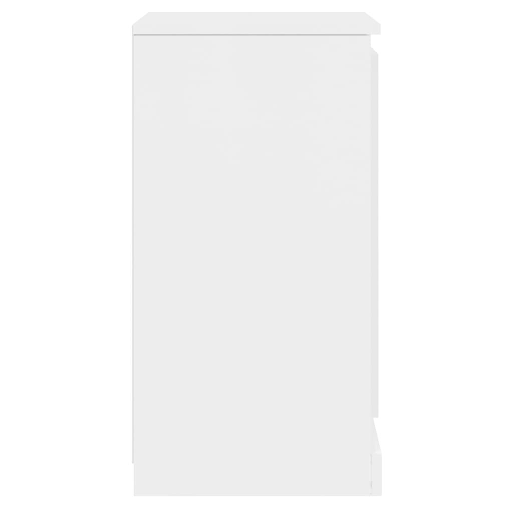 vidaXL Ντουλάπια 2 τεμ. Γυαλι. Λευκό 37,5x35,5x67,5 εκ. Επεξεργ. Ξύλο