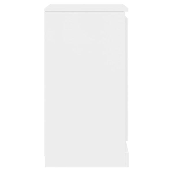 vidaXL Ντουλάπια 2 τεμ. Γυαλι. Λευκό 37,5x35,5x67,5 εκ. Επεξεργ. Ξύλο