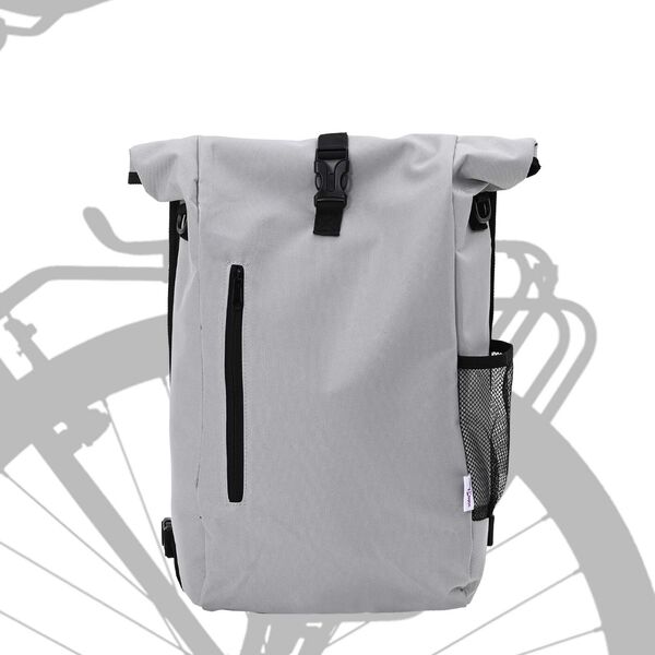 vidaXL Τσάντα Ποδηλάτου για Ράγες 20 L Γκρι 31x13x58 εκ.