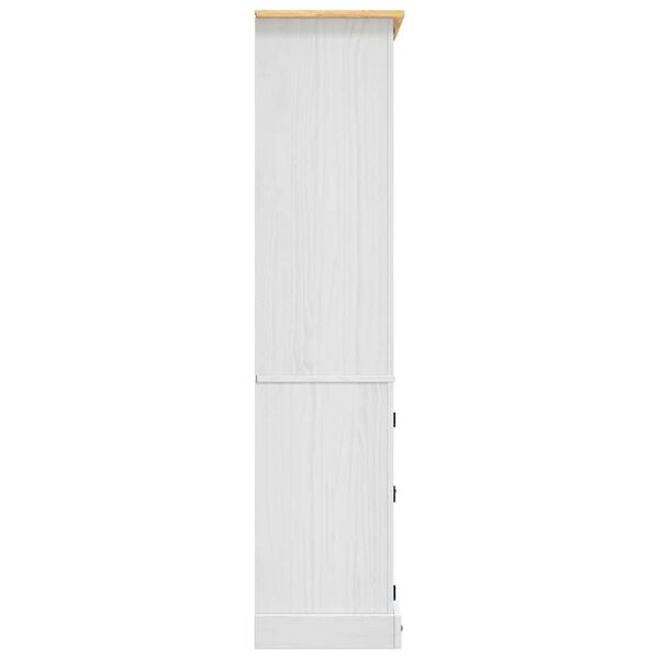 vidaXL Έπιπλο Τηλ. Μεξικ. Στιλ Corona Λευκό 80x40x170 εκ. Ξύλο Πεύκου