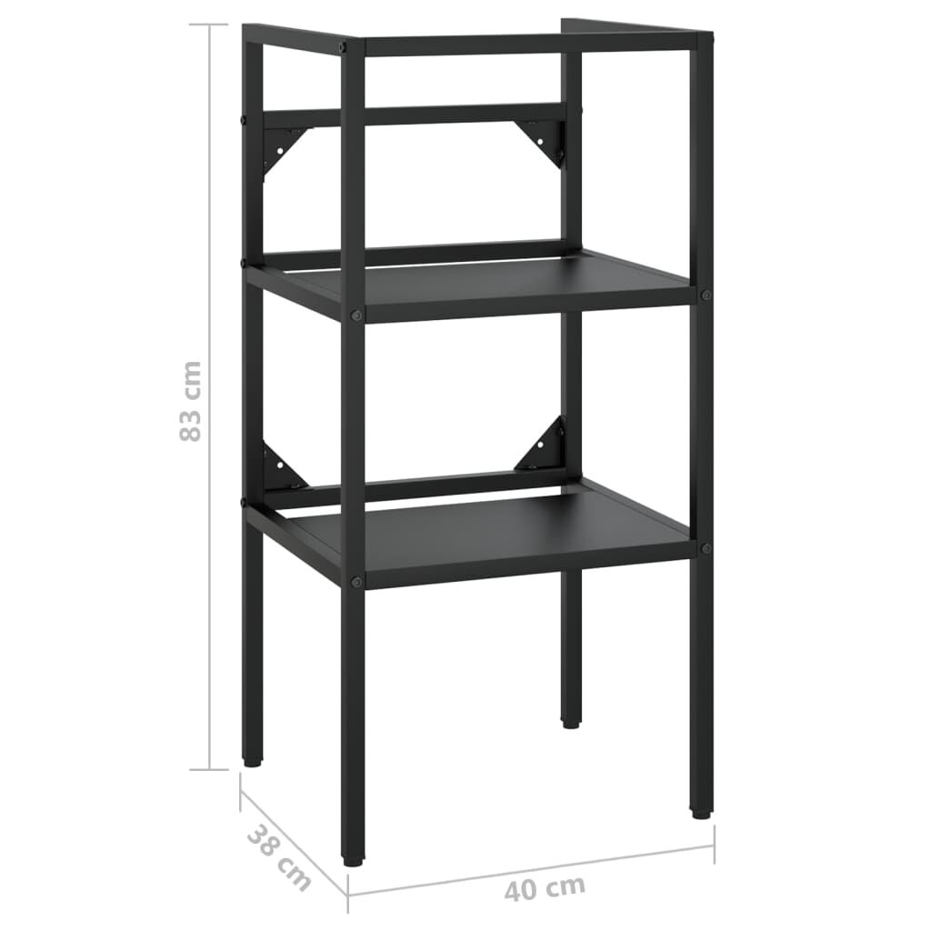 vidaXL Έπιπλο Μπάνιου Μαύρο 40 x 38 x 83 εκ. Σιδερένιο