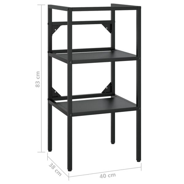 vidaXL Έπιπλο Μπάνιου Μαύρο 40 x 38 x 83 εκ. Σιδερένιο