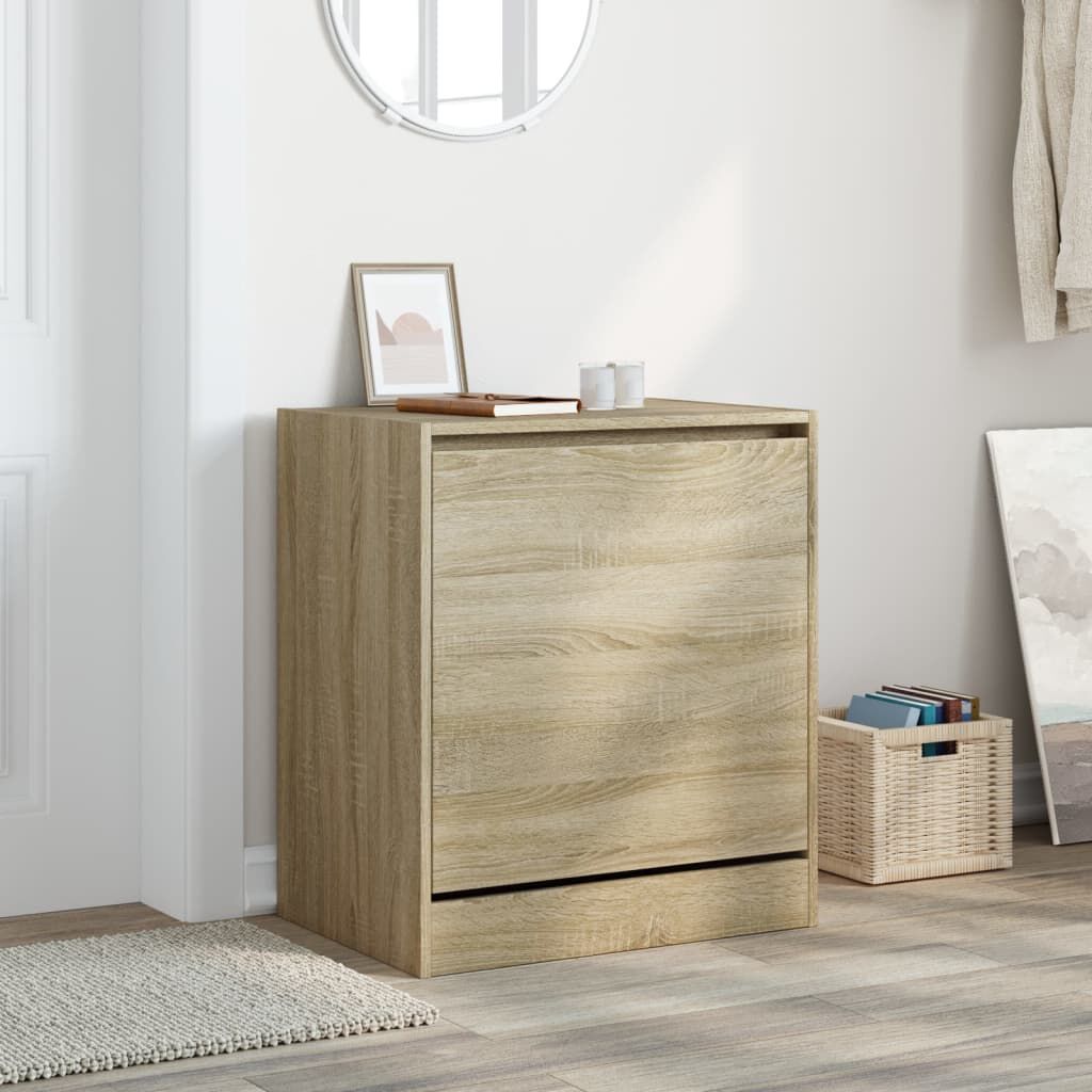 vidaXL Παπουτσοθήκη Sonoma Δρυς 60x42x69 εκ. από Επεξεργασμένο Ξύλο