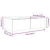 vidaXL Ντουλάπια Τοίχου 2 τεμ. Λευκά 68x30x20 εκ. Επεξεργασμένο Ξύλο