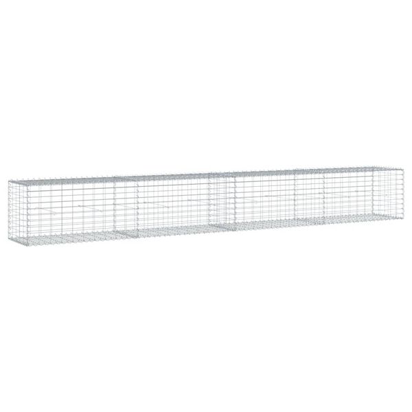 vidaXL Συρματοκιβώτιο με Κάλυμμα 400x50x50 εκ. από Γαλβανισμένο Χάλυβα