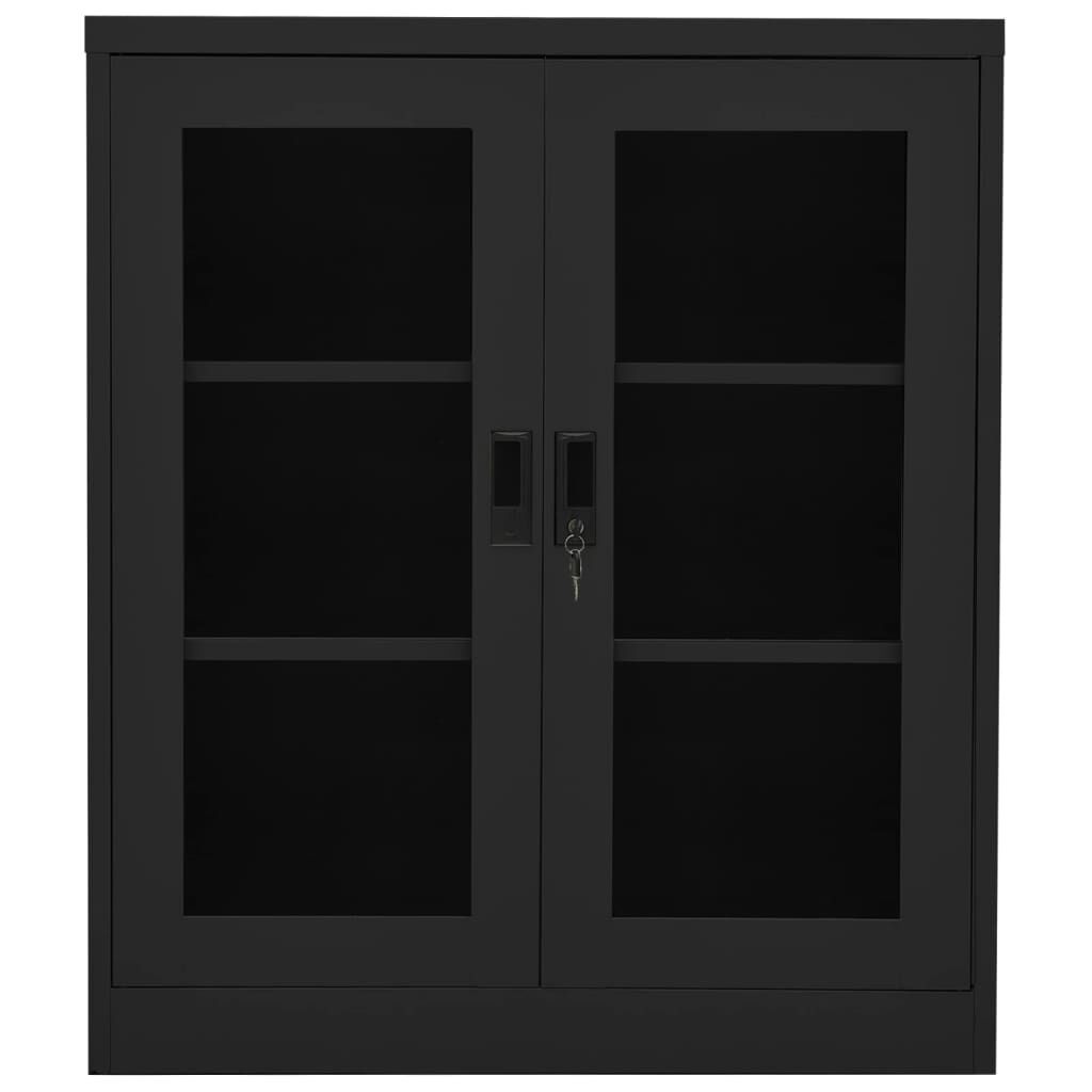 vidaXL Ντουλάπα Γραφείου 90 x 40 x 105 εκ. Ανθρακί Ατσάλινη