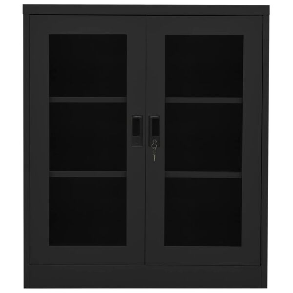 vidaXL Ντουλάπα Γραφείου 90 x 40 x 105 εκ. Ανθρακί Ατσάλινη