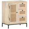 vidaXL Ντουλάπι 60x35x70 εκ. Μασίφ Ξύλο Μάνγκο και Φυσικό Ζαχαροκάλαμο