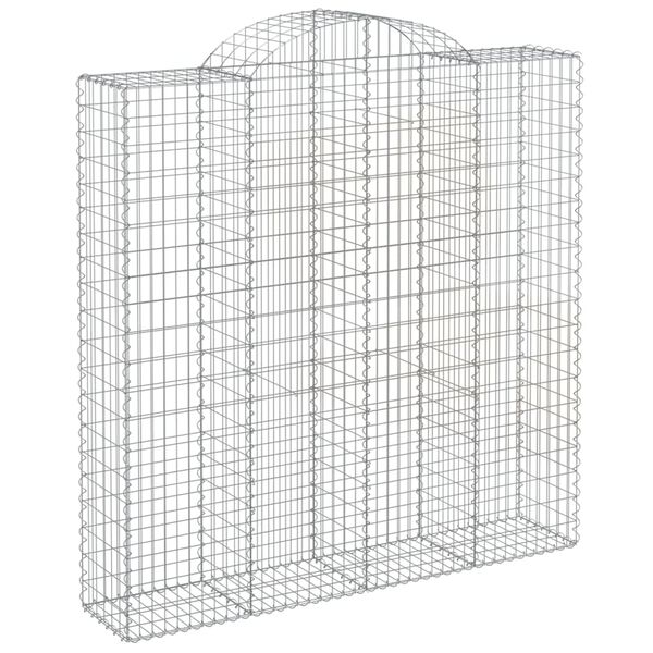 vidaXL Συρματοκιβώτια Τοξωτά 9 τεμ. 200x50x200/220 εκ. Γαλβαν. Ατσάλι