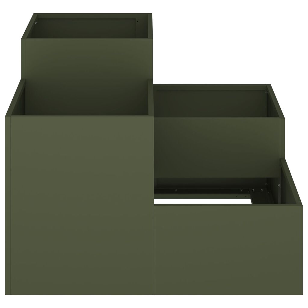 vidaXL Γλάστρα Κήπου 100x100x60 εκ Ελιά Σ钢
