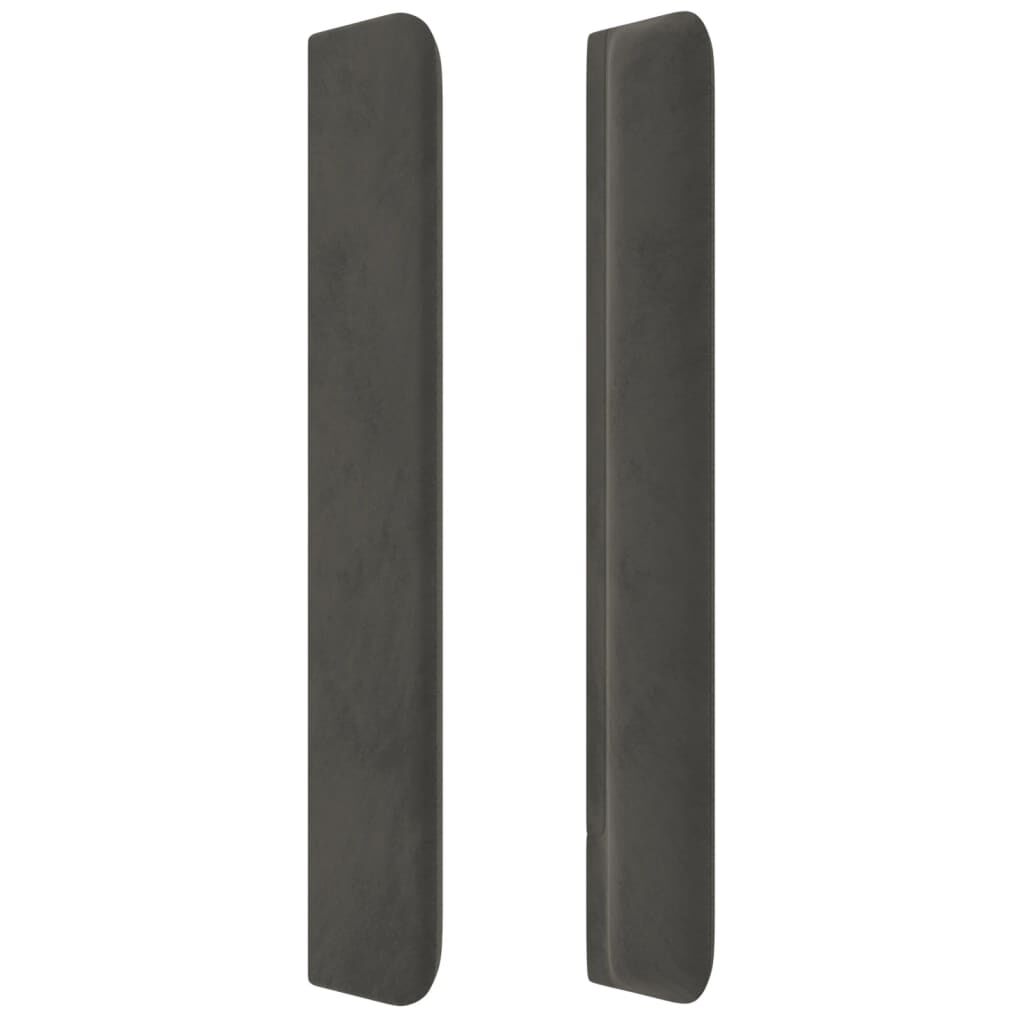 vidaXL Κεφαλάρι με Πτερύγια Σκούρο Γκρι 183x16x118/128 εκ. Βελούδινο