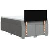 vidaXL Κρεβάτι Boxspring με Στρώμα Ανοιχτό Γκρι 120x200 εκ. Υφασμάτινο