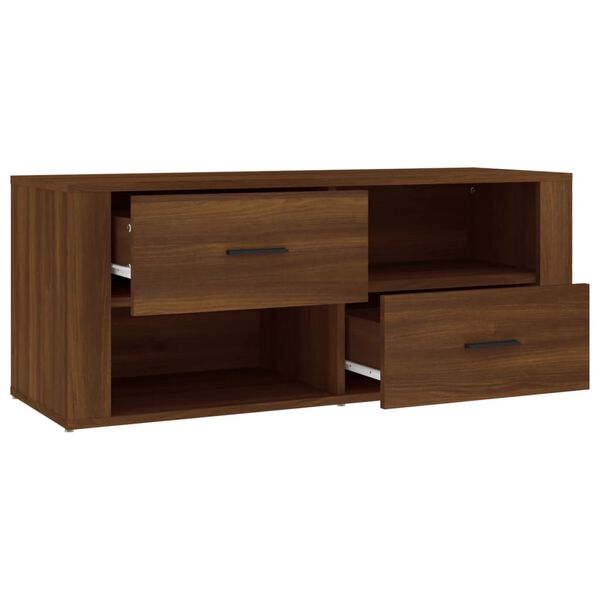 vidaXL Έπιπλο Τηλεόρασης Καφέ Δρυς 100x35x40 εκ. Επεξεργασμένο Ξύλο