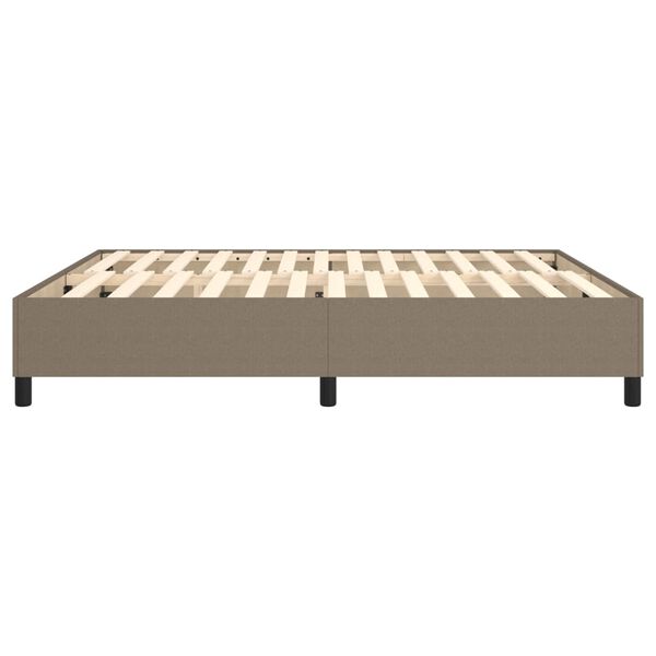 vidaXL Σκελετός Κρεβατιού Χωρίς Στρώμα Taupe 160x200 εκ. Υφασμάτινο