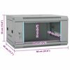 vidaXL Ντουλάπα δικτύου με αποθήκευση Γκρι 60 x 45 x 35 cm Ατσάλι