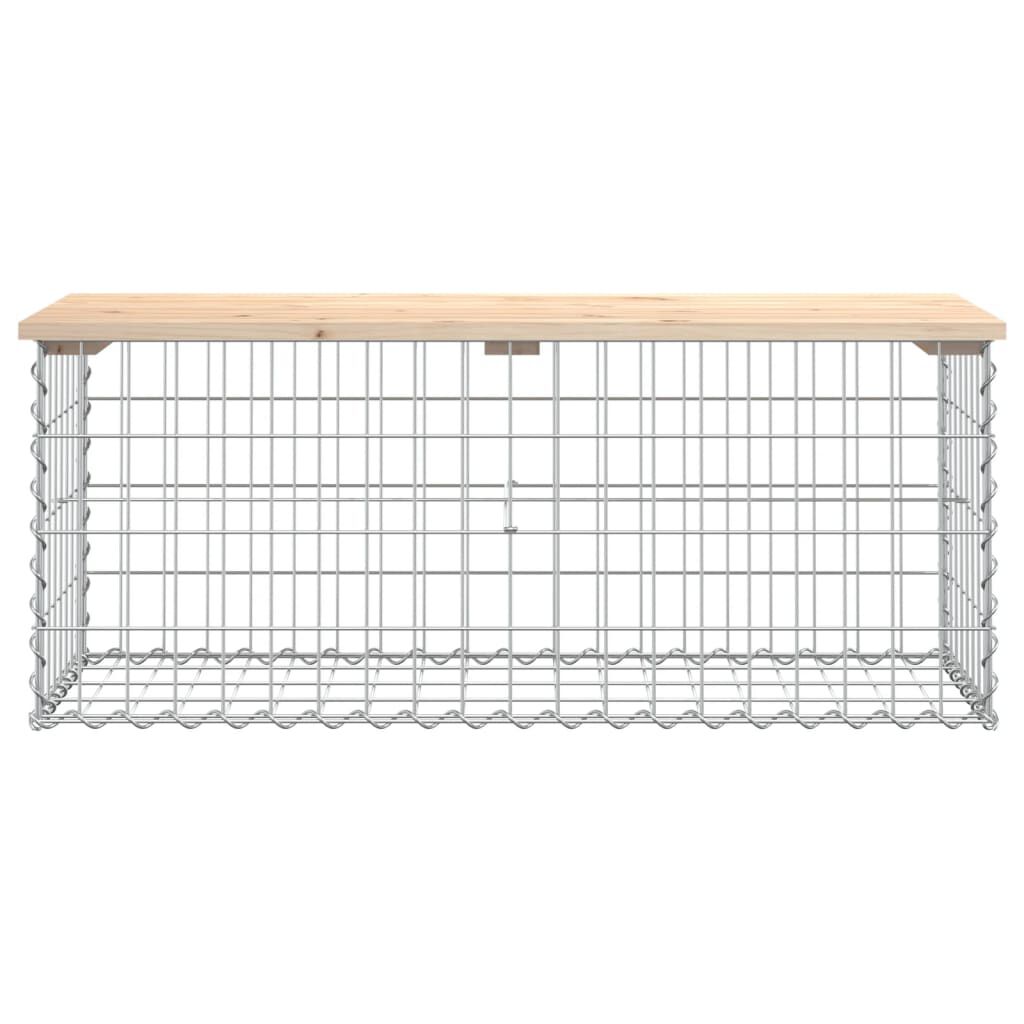 vidaXL Παγκάκι Κήπου Συρματοκιβώτιο 103x44x42 εκ. Μασίφ Ξύλο Πεύκου
