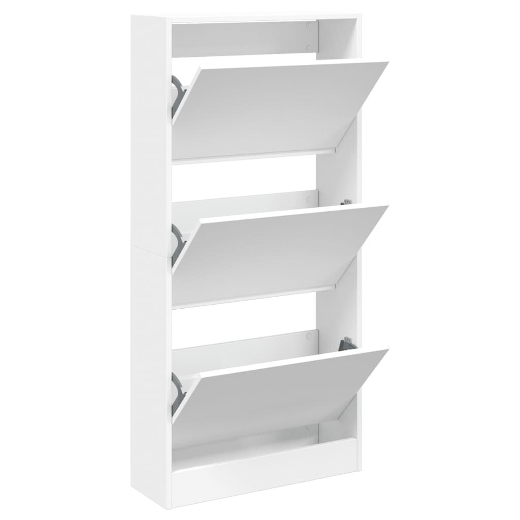 vidaXL Παπουτσοθήκη Λευκή 60x21x125,5 εκ. από Επεξεργασμένο Ξύλο