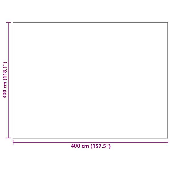 vidaXL Χαλί εξωτερικού χώρου Καφέ και λευκό 300 x 400 cm PP
