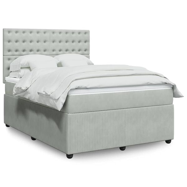 vidaXL &Kappa;&rho;&epsilon;&beta;ά&tau;&iota; Boxspring &mu;&epsilon; &Sigma;&tau;&rho;ώ&mu;&alpha; &Alpha;&nu;&omicron;&iota;&chi;&tau;ό &Gamma;&kappa;&rho;&iota; 160x200 &epsilon;&kappa;. &Beta;&epsilon;&lambda;&omicron;ύ&delta;&iota;&nu;&omicron;