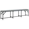 vidaXL Πάγκος Τραπεζαρίας Ανοιχτό Γκρι 186x32x45 εκ. Ατσάλι / Ύφασμα
