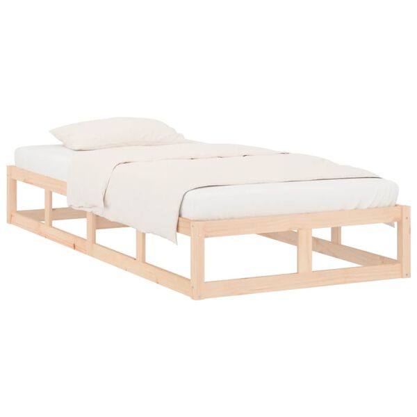 vidaXL Πλαίσιο Κρεβατιού 75 x 190 εκ. από Μασίφ Ξύλο Small Single
