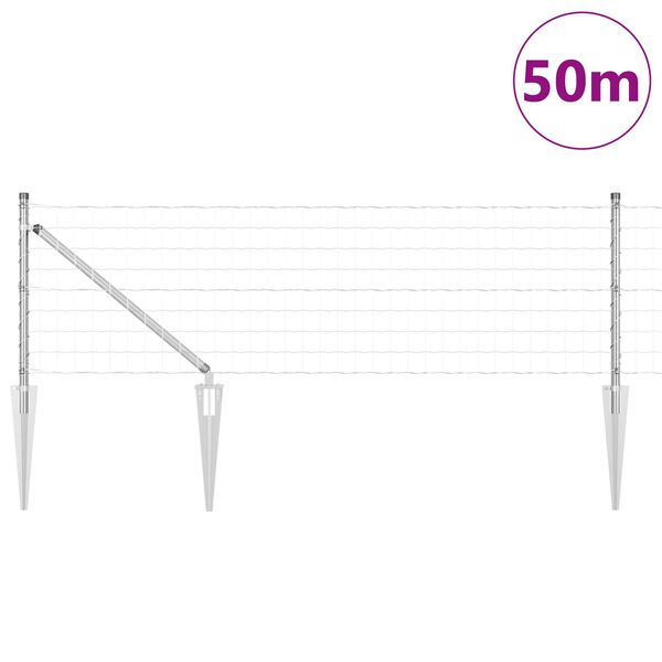 vidaXL &Tau;&epsilon;&nu;&tau;ώ&tau;&omicron; &mu;&epsilon; &sigma;&tau;ή&rho;&iota;&gamma;&mu;&alpha; &Alpha;&sigma;&eta;&mu;ί 0,6 x 50 &mu;. &Alpha;&tau;&sigma;ά&lambda;&iota;