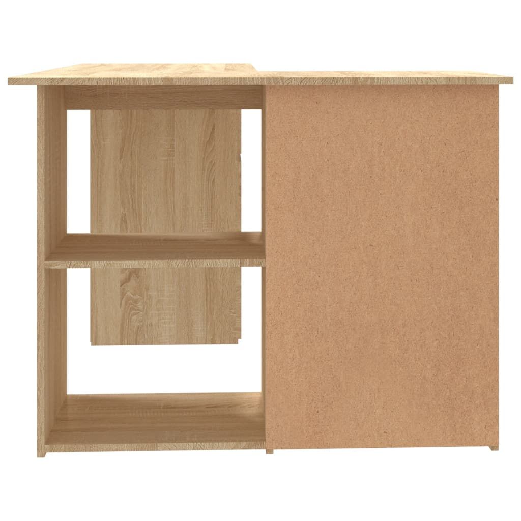 vidaXL Γραφείο Γωνιακό Sonoma Δρυς 145 x 100 x 76 εκ. από Επεξ. Ξύλο