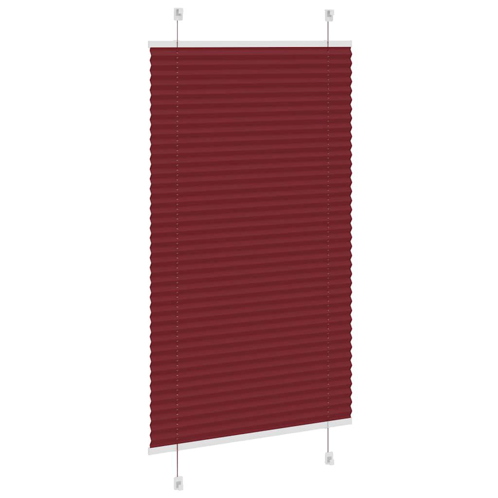 vidaXL Πλισέ περσίδα Μπορντό κόκκινο 75x150 cm Πλάτος υφάσματος