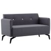 vidaXL Καναπές Διθέσιος Σκ. Γκρι 115x60x67 εκ. Υφασμάτινη Ταπετσαρία