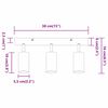 vidaXL Σποτ οροφής Μαύρο 38 x 5.5 x 16.5 εκ Ατσάλι