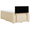 vidaXL Κρεβάτι Boxspring με Στρώμα Κρεμ 120x190 εκ. Υφασμάτινο