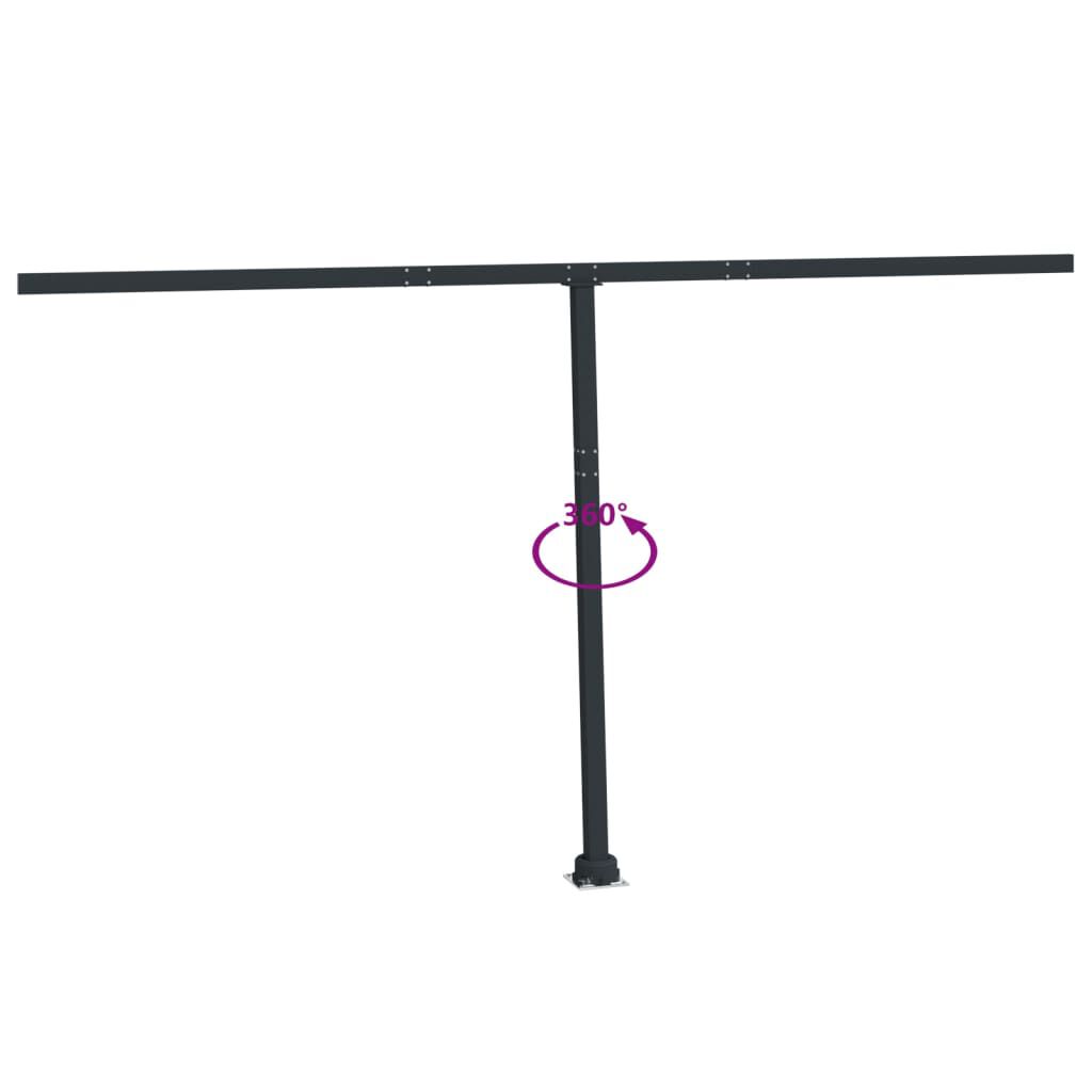vidaXL Στύλοι Τέντας Σετ Ανθρακί 450x245 εκ. από Σίδερο