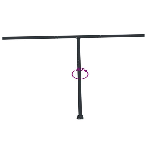 vidaXL Στύλοι Τέντας Σετ Ανθρακί 450x245 εκ. από Σίδερο