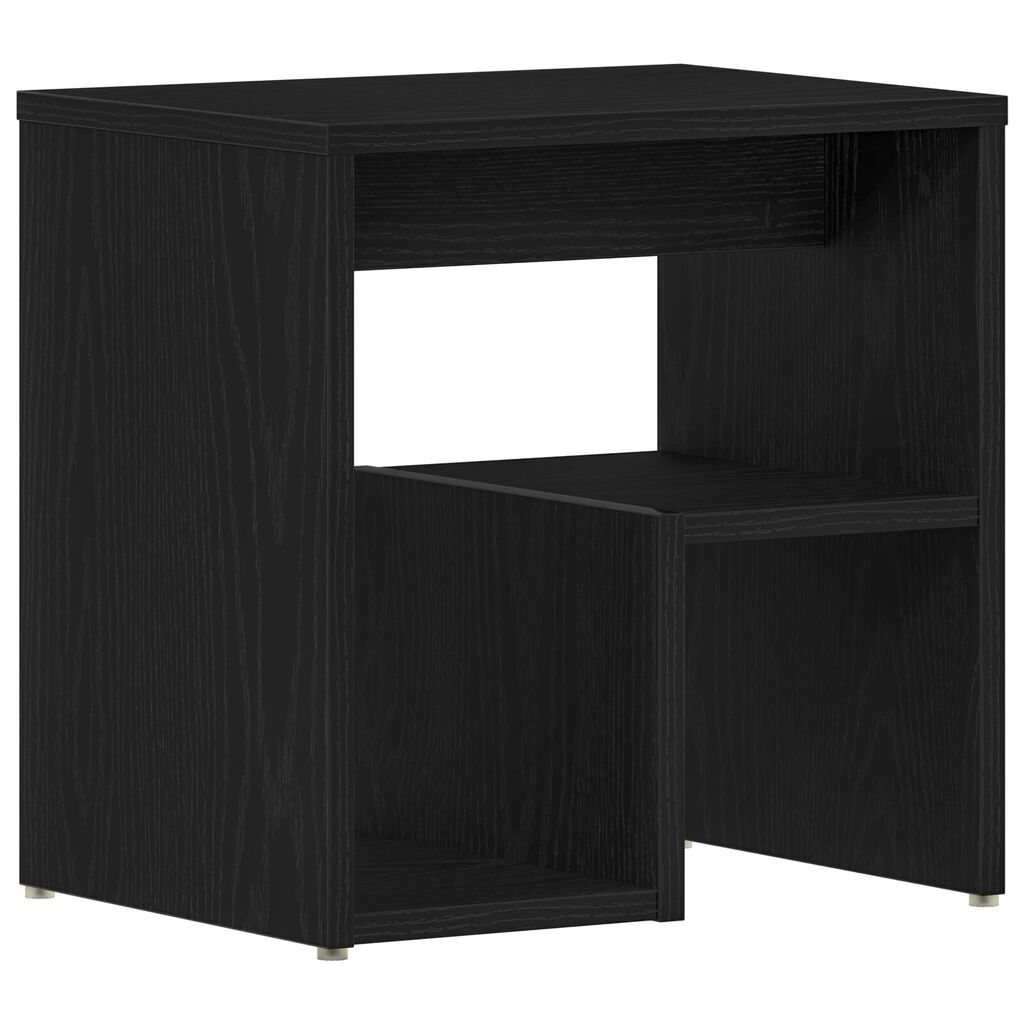 vidaXL Κομοδίνα 2 τεμ Μαύρο Δρυς 40x30x40 εκ Σαουνά ξύλο