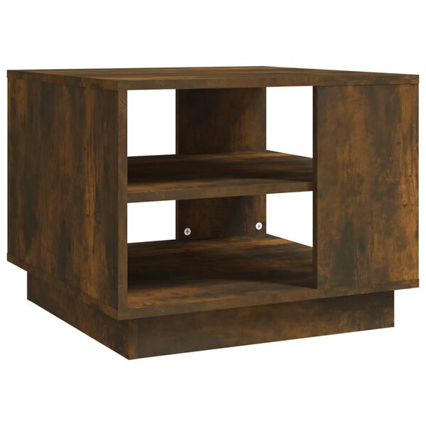 vidaXL Τραπεζάκι Σαλονιού Καπνιστή Δρυς 55x55x43 εκ. Επεξεργ. Ξύλο