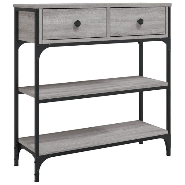 vidaXL Τραπέζι Κονσόλα Γκρι Sonoma 72,5x25x75 εκ. Επεξεργασμένο Ξύλο