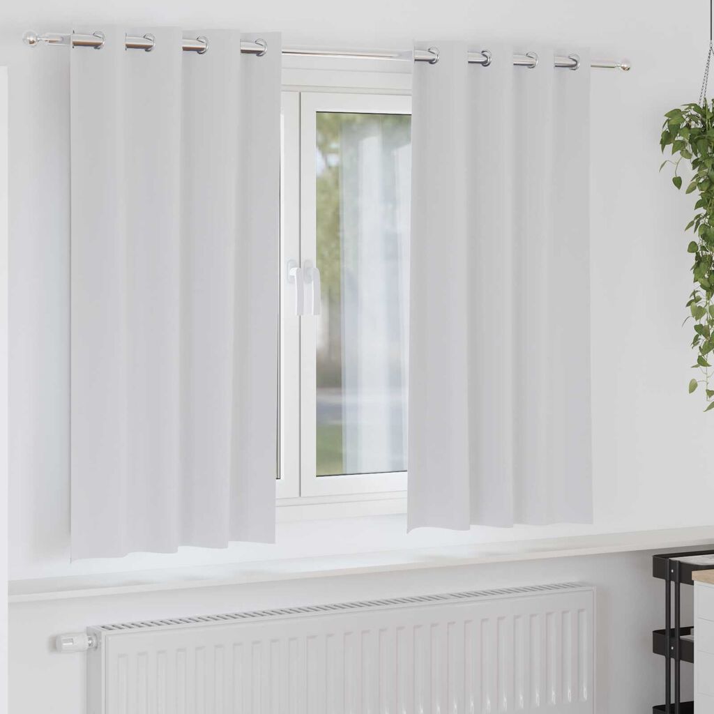 vidaXL Κουρτίνες 2 pcs Ανοιχτό Γκρι 175 x 140 εκ. Πολυεστέρας