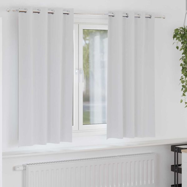 vidaXL Κουρτίνες 2 pcs Ανοιχτό Γκρι 175 x 140 εκ. Πολυεστέρας