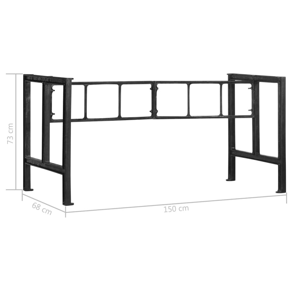 vidaXL Πόδια Τραπεζαρίας 150 x 68 x 73 εκ. από Χυτοσίδηρο