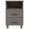 vidaXL Κομοδίνο HAMAR 2 Τεμ. Αν. Γκρι 40x35x62 εκ. Μασίφ Ξύλο Πεύκου