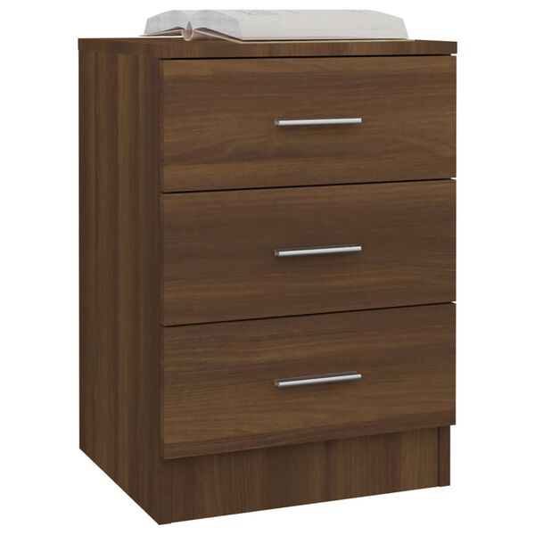 vidaXL Κομοδίνο Καπνιστή Δρυς 38x35x56 εκ. από Επεξεργασμένο Ξύλο
